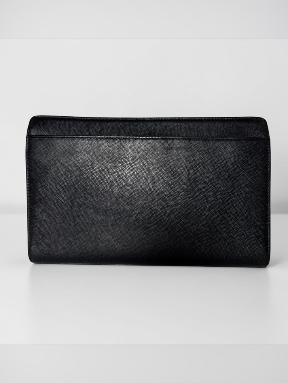 Burberry Black Leather Clutch Pouch Bag  Luxury Unisex Authentic - Picture 3 of 11